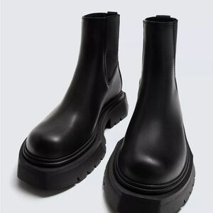 Zara Platform Chelsea Boots